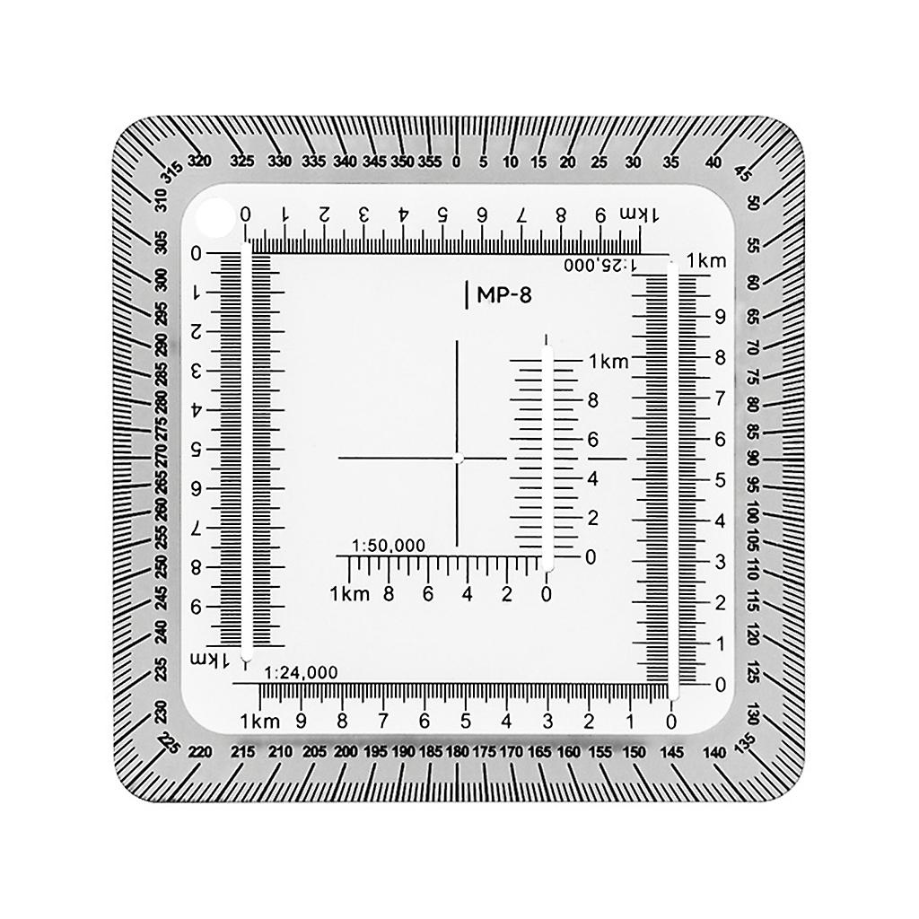 MP8 Protractor Land Navigation Protractor Coordinate Scale Protractor Map