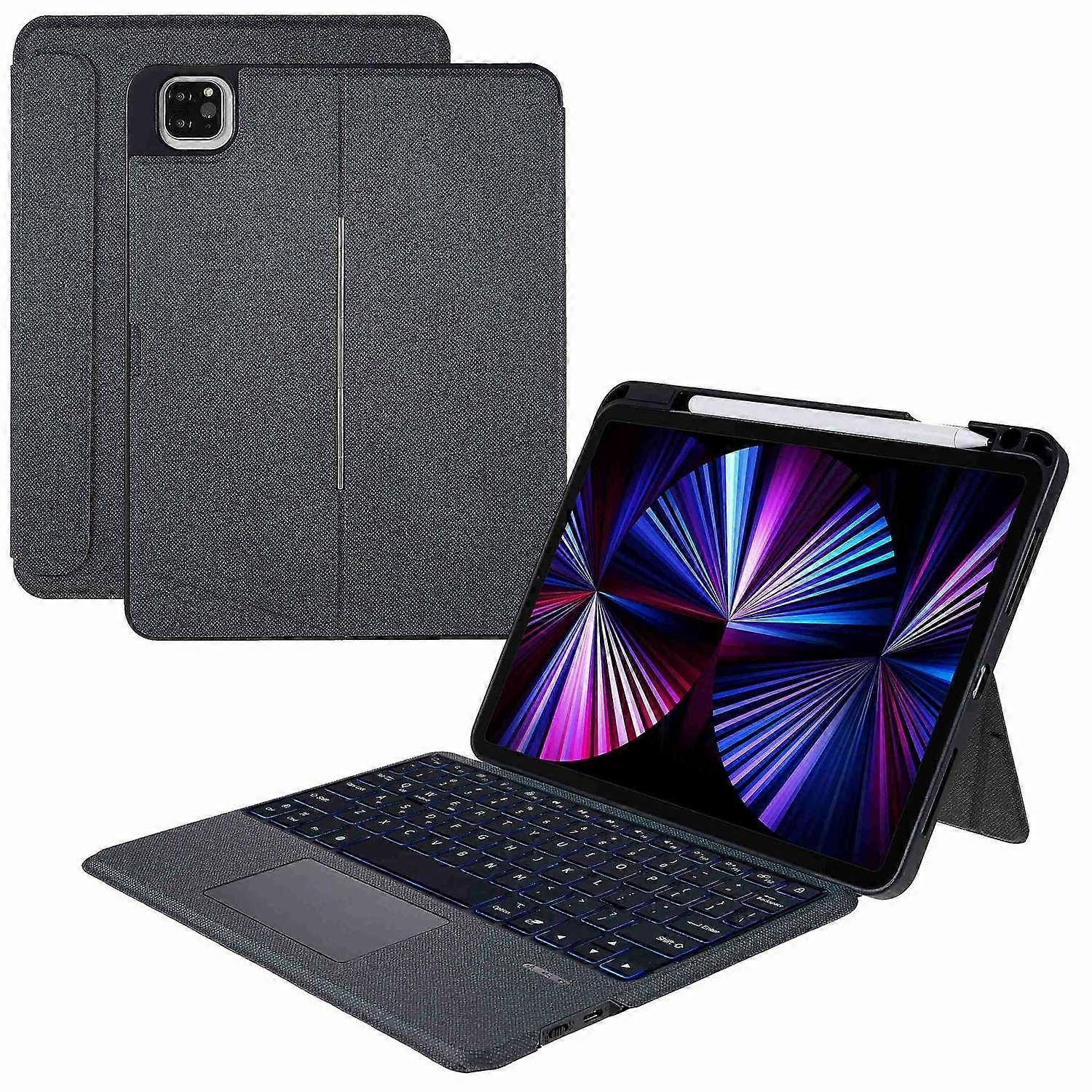 for iPad Pro 12.9-inch (2020)/(2021) Magnetic Bluetooth Keyboard Cover Scratch Resistant Tablet Prot