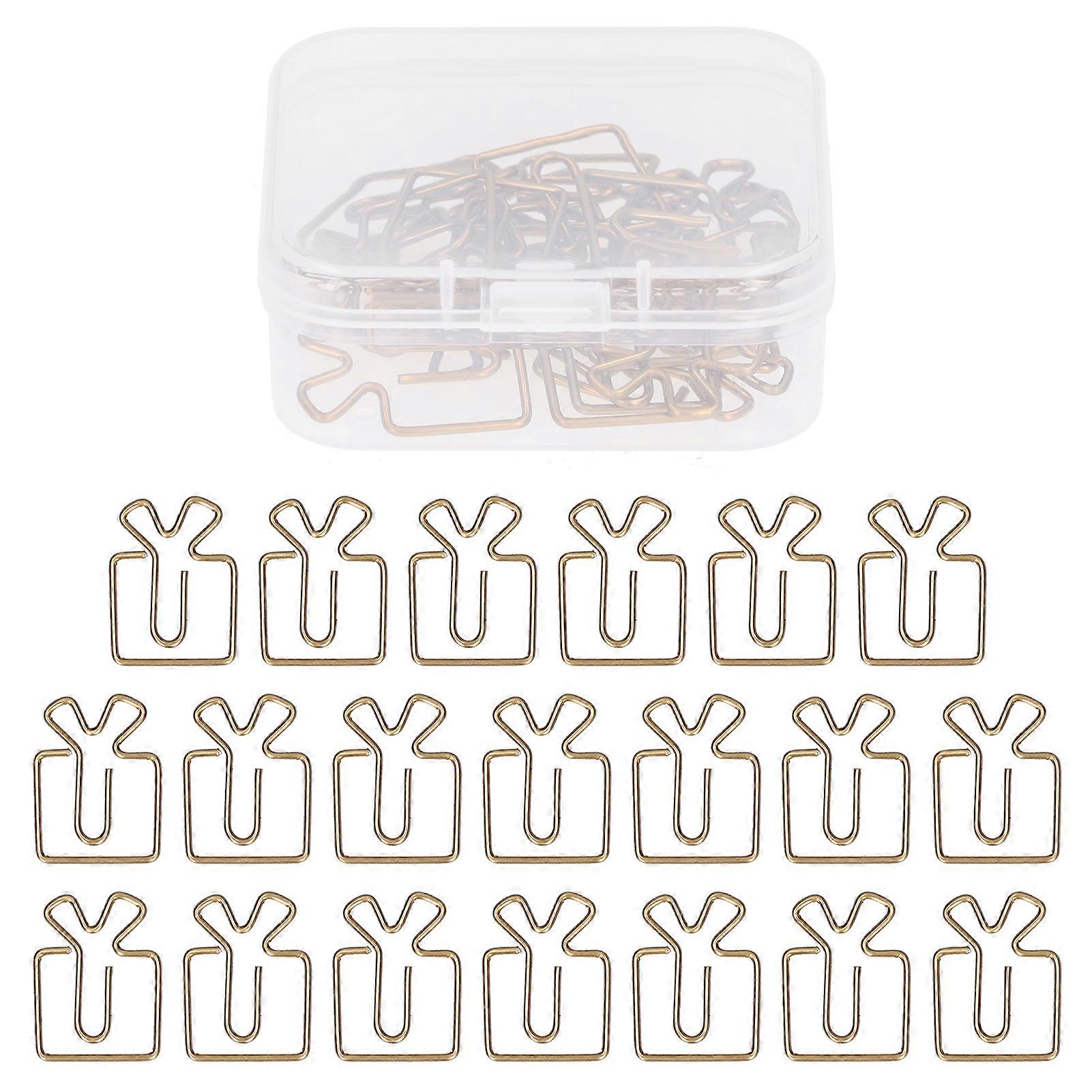 Paper Clips Iron Durable Antirust Plating Process Strong Unfading Lightweight Portable Beautiful Practical Paperclips