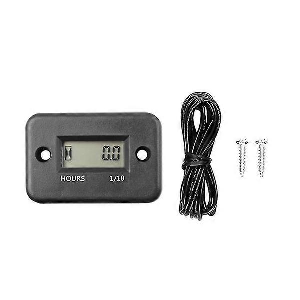 Digital Hour Counter with LCD Screen, Tach Counter for Gas Engine, Accurate Measurement