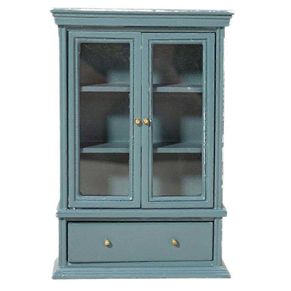 צעצועים לילדים ארון מיניאטורי מדף ספרים מיניאטורי ארון ספרים מעץ מיניאטורי תפקיד ארון הבית להעמיד פנים צעצוע משחק