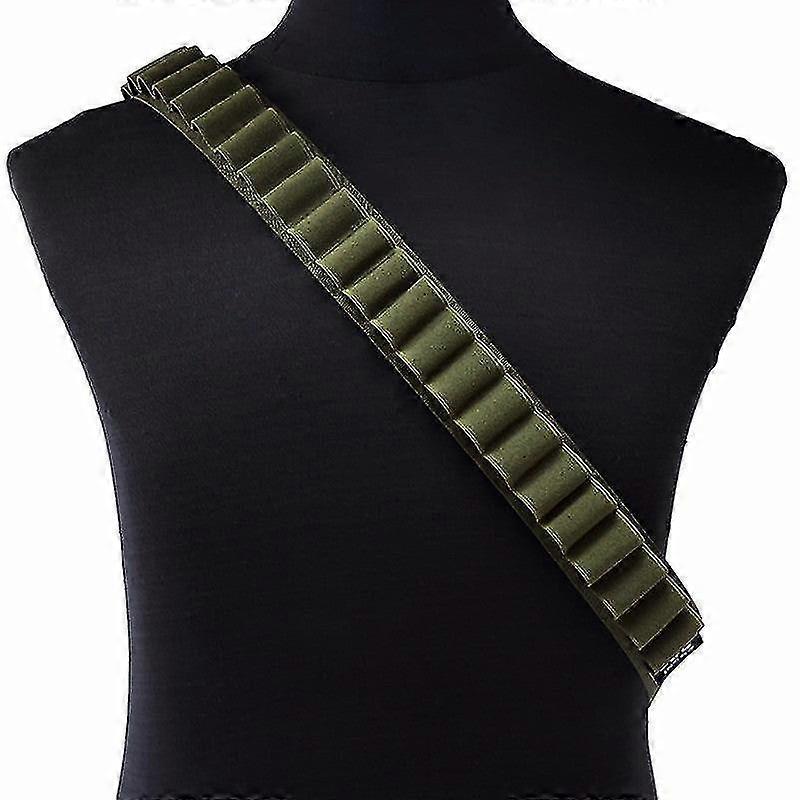 Ceinture Fusil Chasse Calibre 12G, Pochette Cartouche Ceinture Coquille Porte-munitions 25 Rounds Ceinture en Nylon pour Chasse Tactique