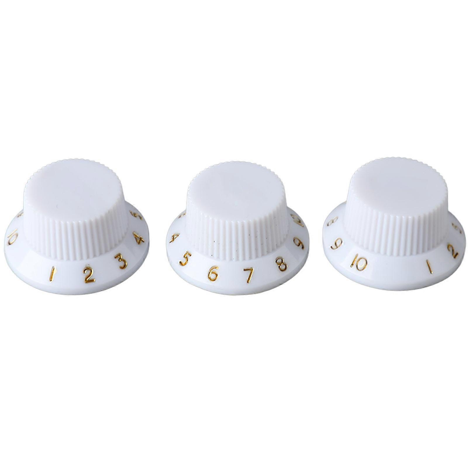 3 قطع مقياس الجهد الدوارة المقابض نغمة التحكم في حجم المقبض استبدال الغيتار الكهربائي باس مقبض أبيض مقبض الذهب الحروف