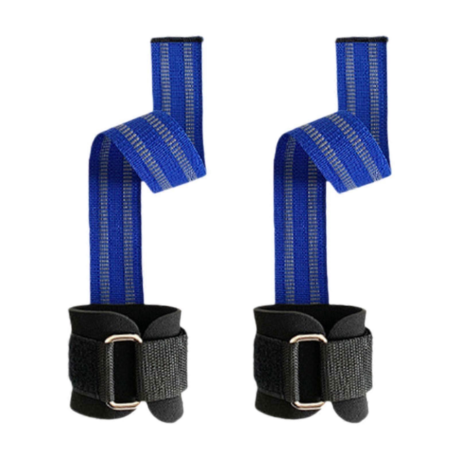 2x Weight Lifting Straps AntiSlip for Workout Strength Training Powerlifting Blue