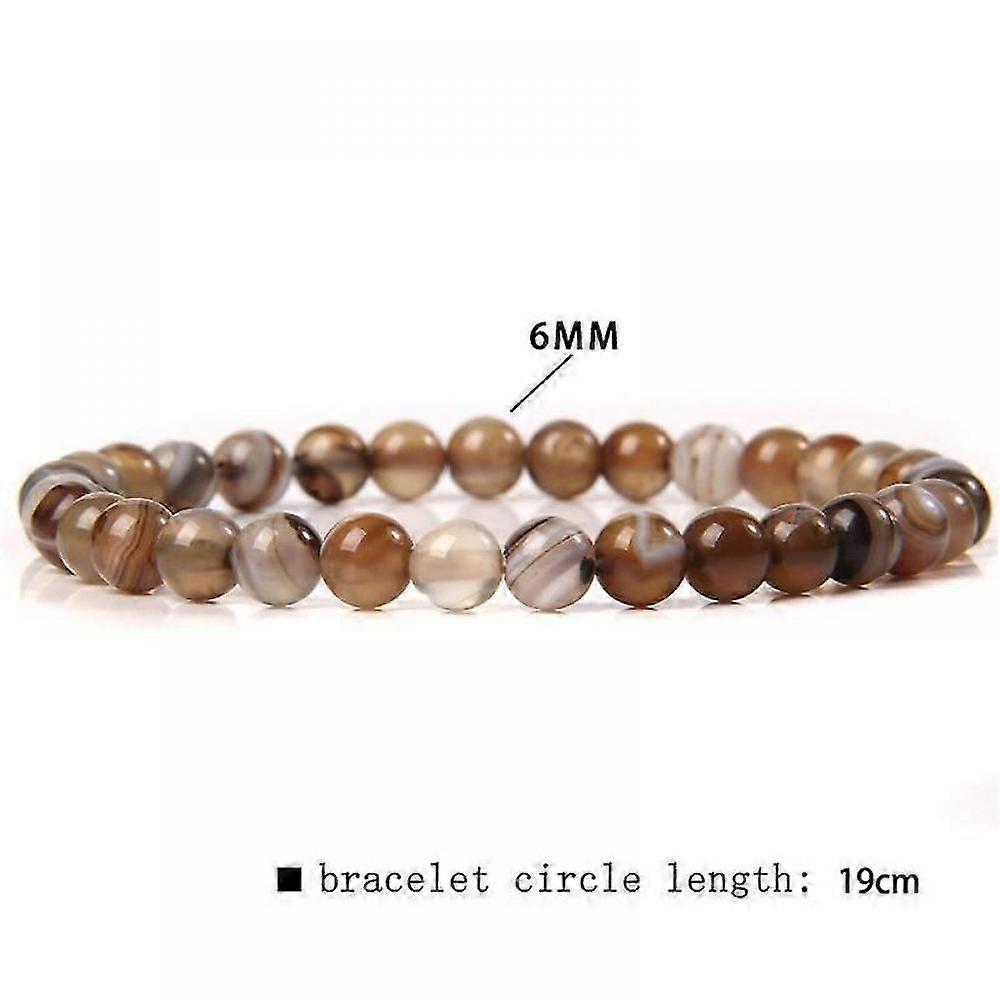Bracelet - Coffee Stripe Agate - Cozy Warmth