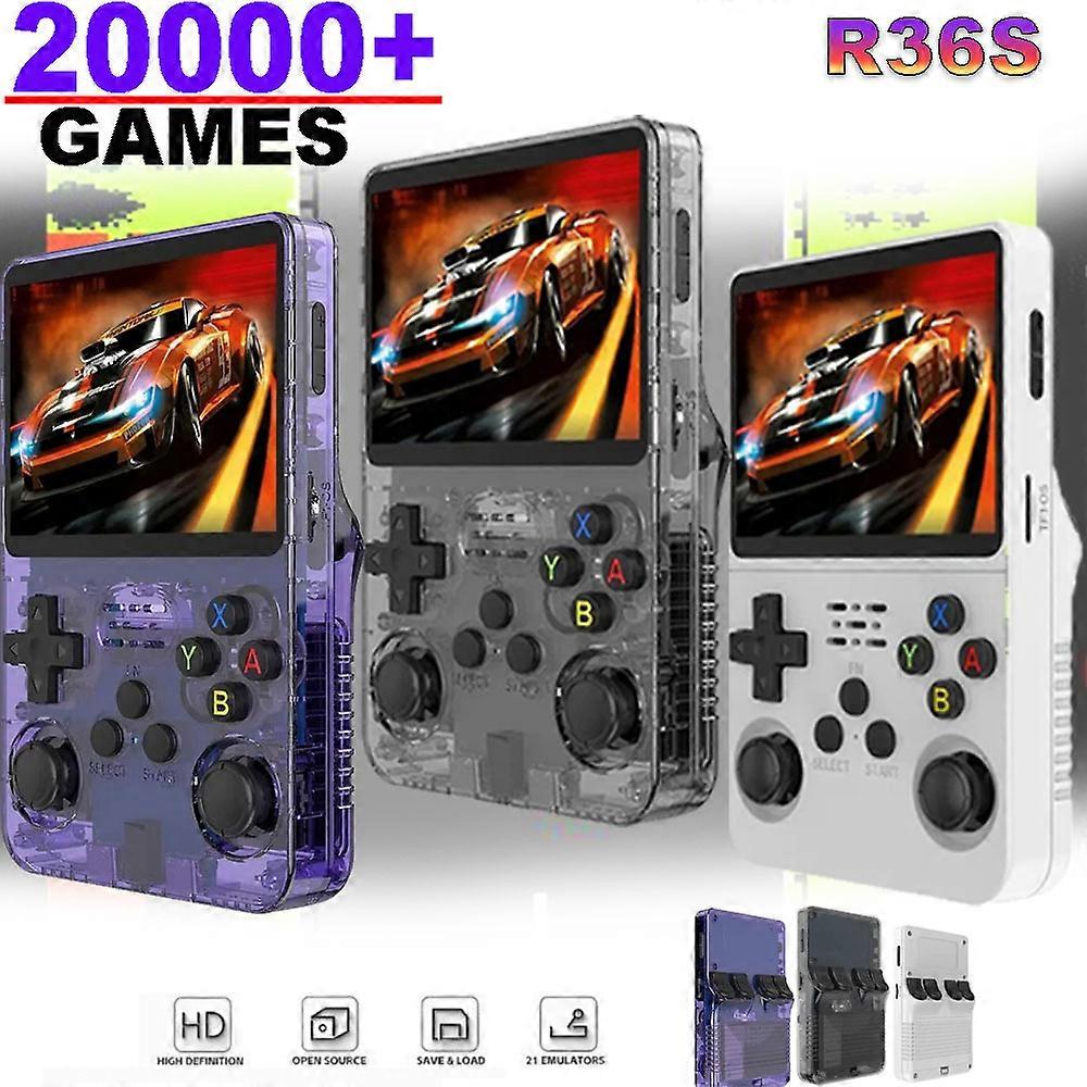 R36S Retro Handheld Video Game Console Linux System 3.5 Inch IPS Screen