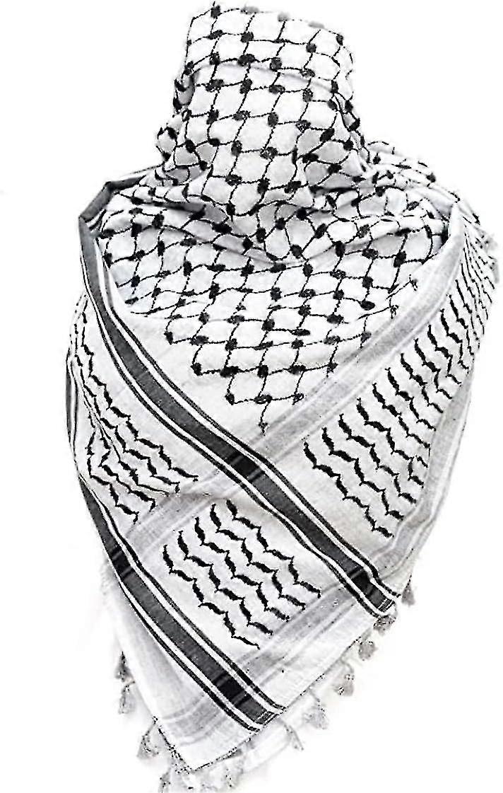 Donne Palestina Sciarpa Scialli di cotone, Ampio con Nappe Keffiyeh Arabo Pied de Poule Scaf GGZG Sciarpe e Scialli SZRH A-F