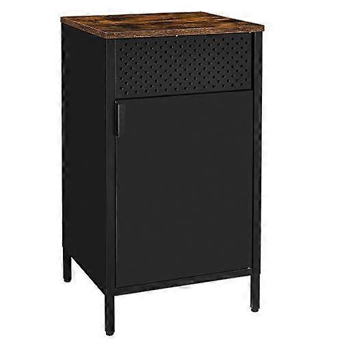Industrial-style storage cabinet with adjustable shelves