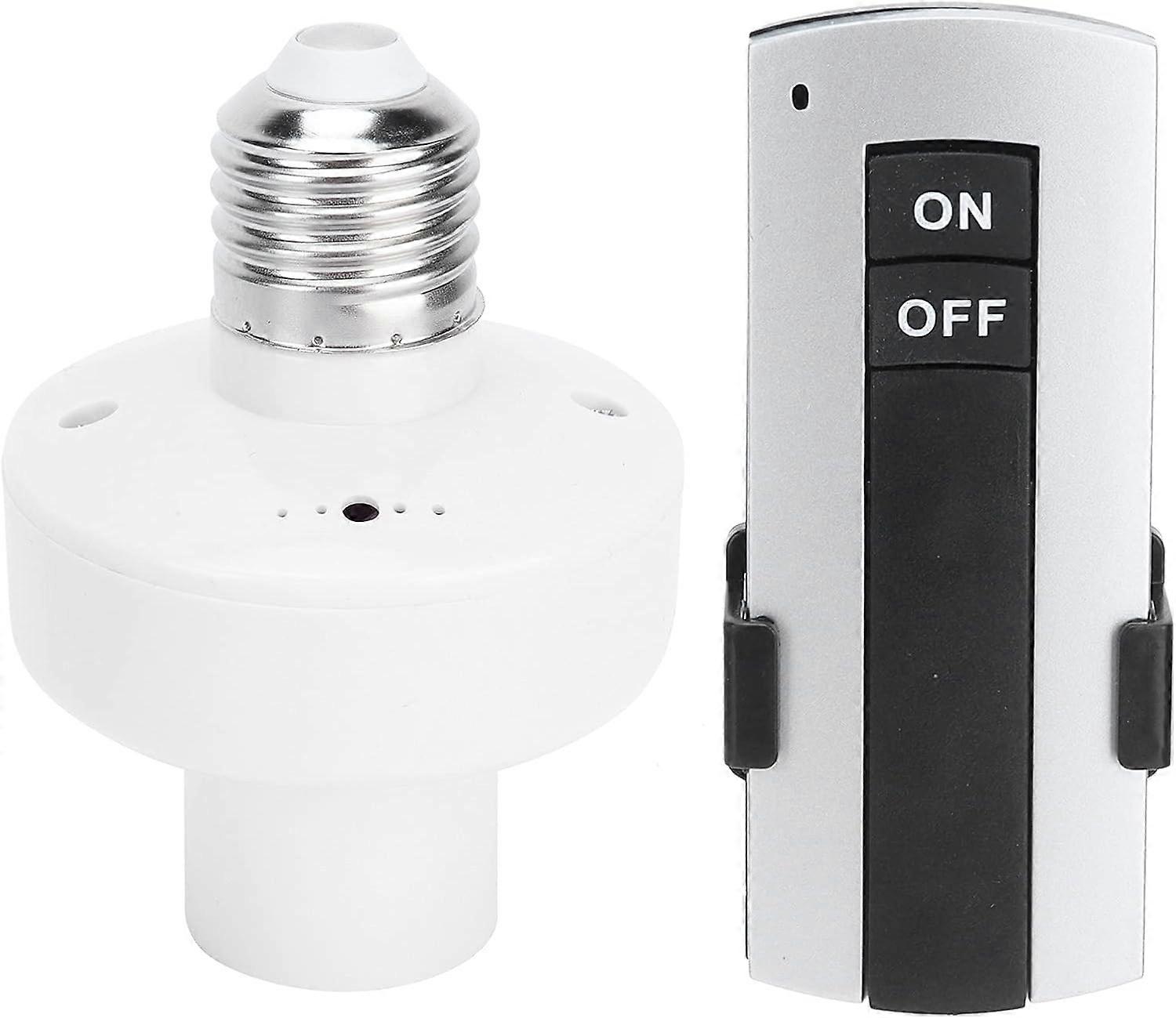 E27 Lamp Socket Base Holder, with Remote Control Accessory, Remote Control Range 30m for Bedroom 220V