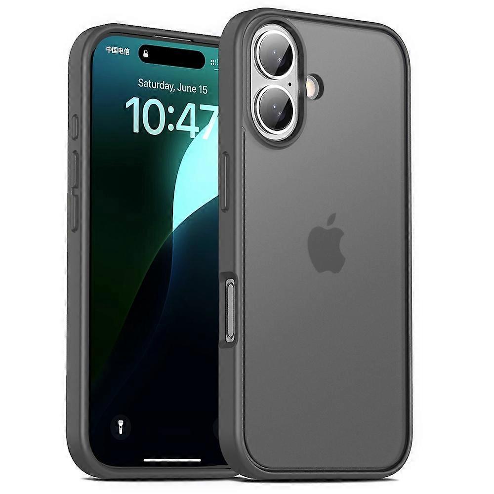 Magic Series for iPhone 16 Plus Case Translucent Matte TPU + PC Phone Cover - Grey
