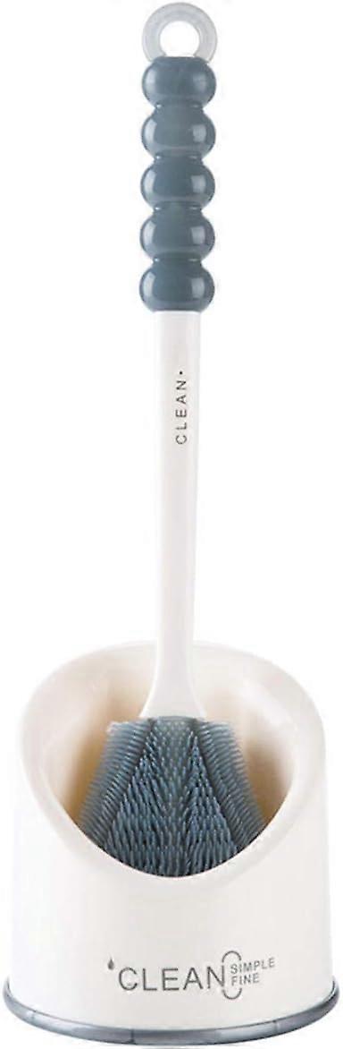 WC-kefe szilikon puha sörte alap Fürdőszoba WC mosdótisztító eszközkészlet (szín : A)