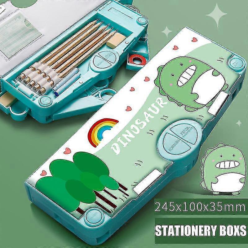 multifunction pencil case stationery organizer box cute pattern school supplies