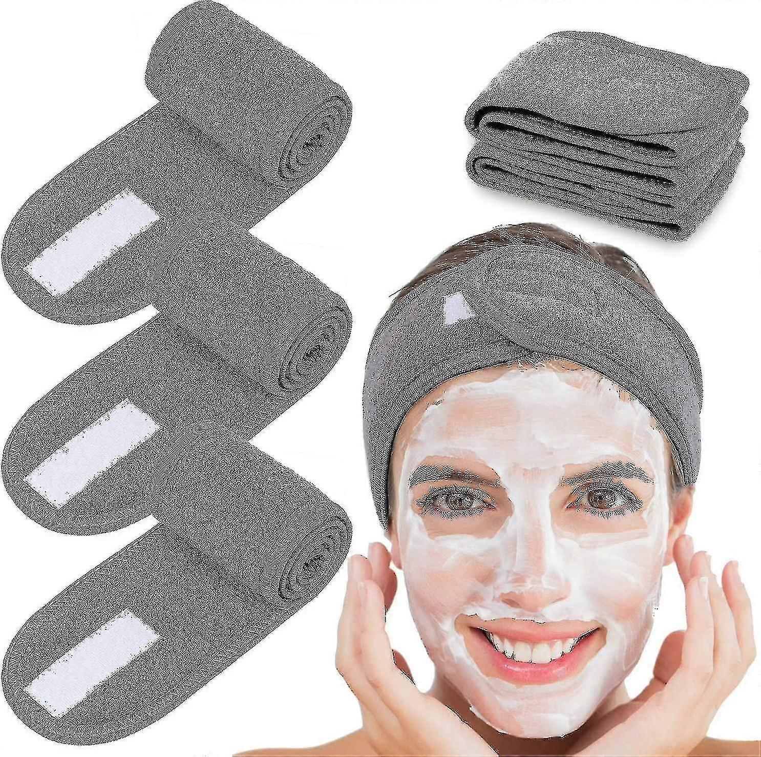 4 Pcs Spa Facial Elastic Makeup Headband_en