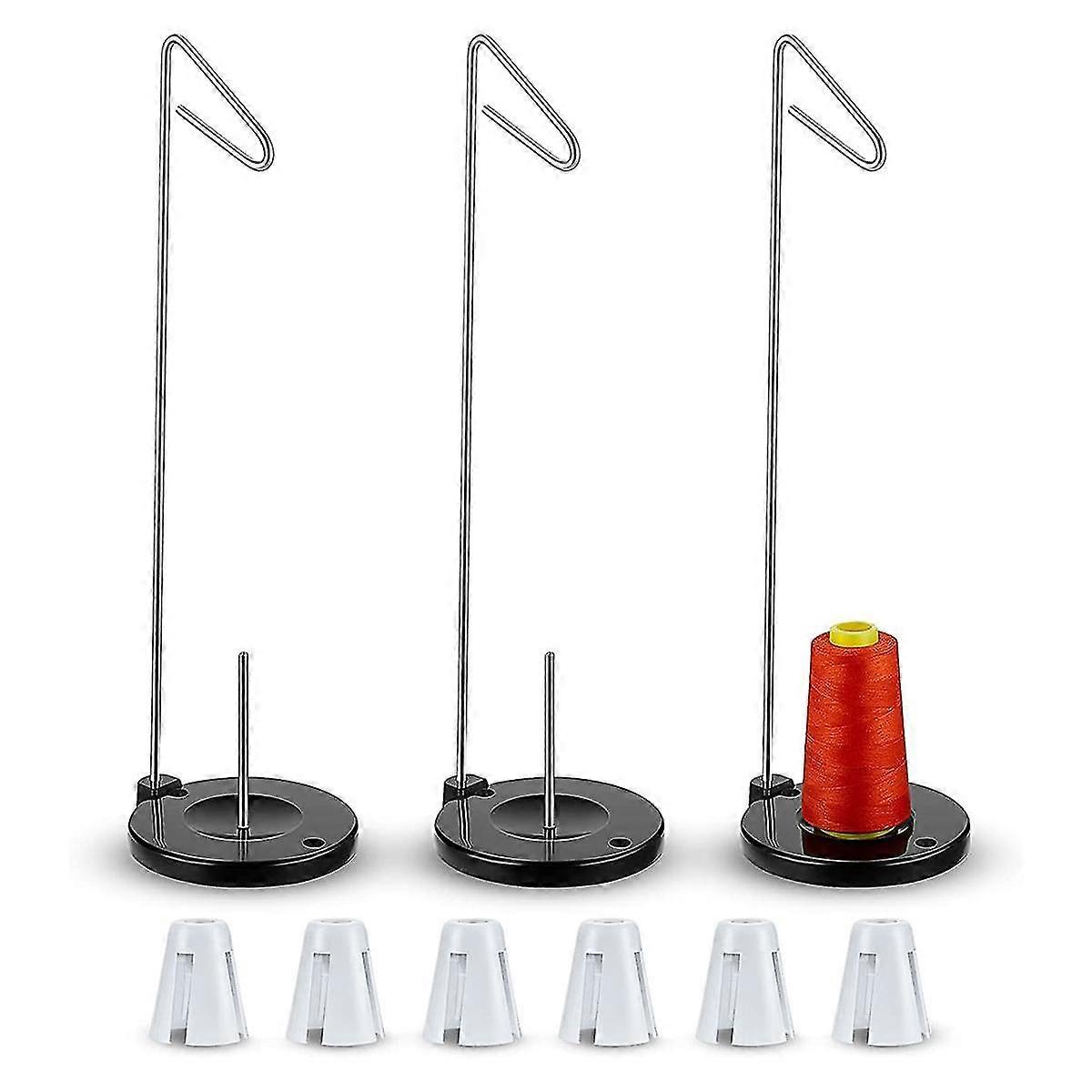 9 Pcs Cone Thread Holder Adjustable Single Thread Spool Holder Single Thread Stand Kit And Coil Cla