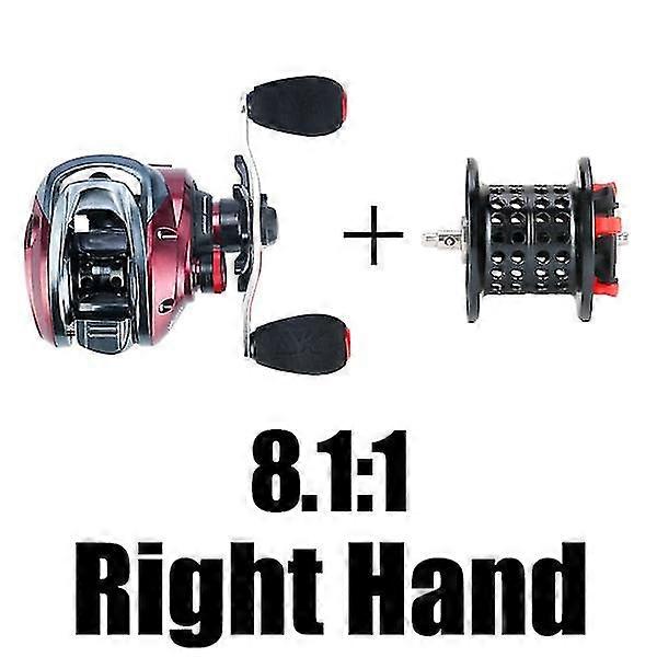 Red fox series hg xg 7.2:1 8.1:1baitcasting reel centrifugal brake system 13lbs ultra-light fishing reel 192g