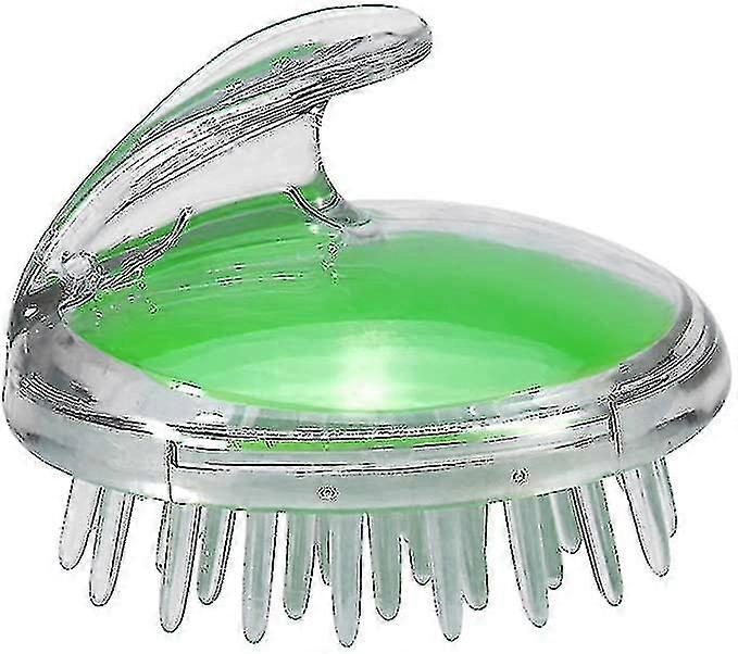 Massaggiatore del cuoio capelluto dei capelli, silicone Shampoo per la cura della salute Doccia Spazzola per il lavaggio dei capelli Massaggio Pettine Strumento di bellezza (verde)