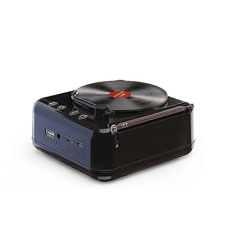 Retro Bluetooth small speaker computer mini creative gift record player radio card small speaker