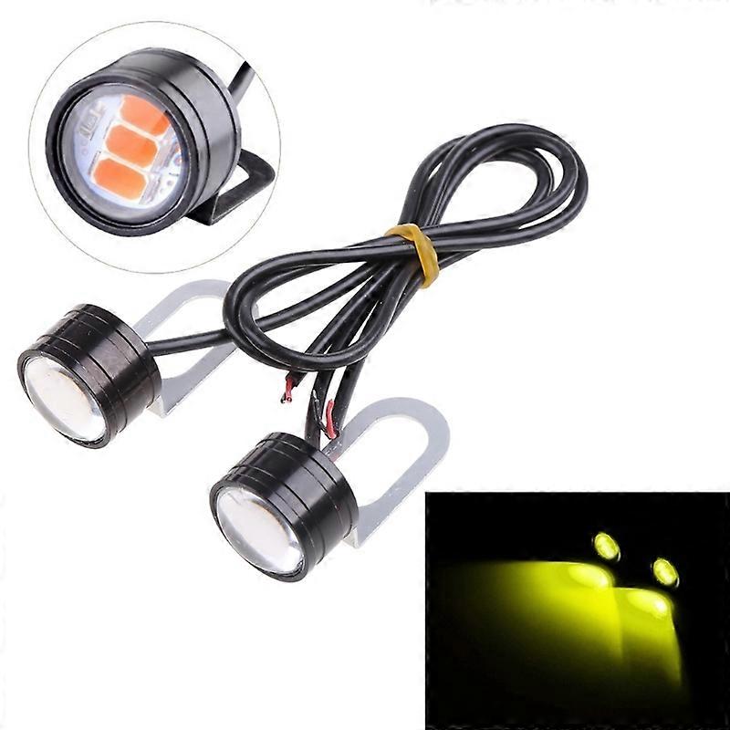 2Pcs Motorcycle Eagle Eye Light Cycling Equipment 12V LED Strobe Lights