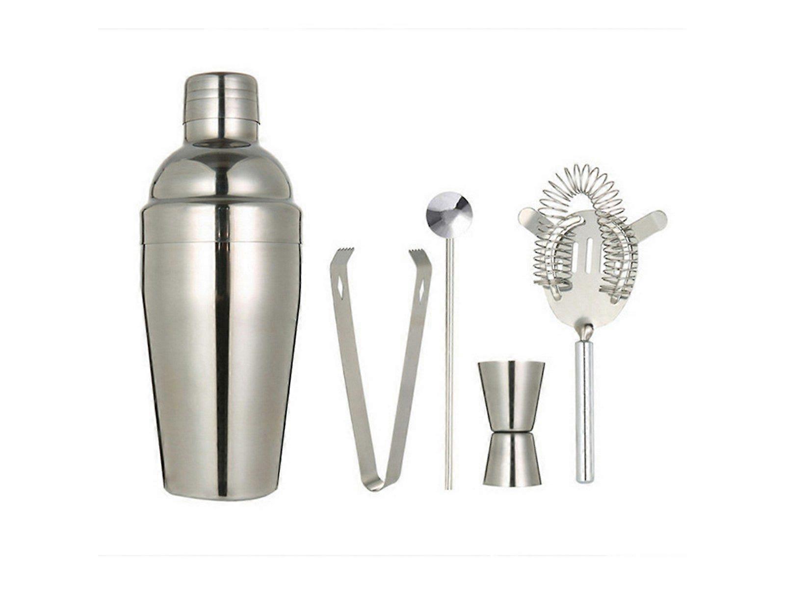 5 Pieces Stainless Steel Barware Cocktail Maker Set
