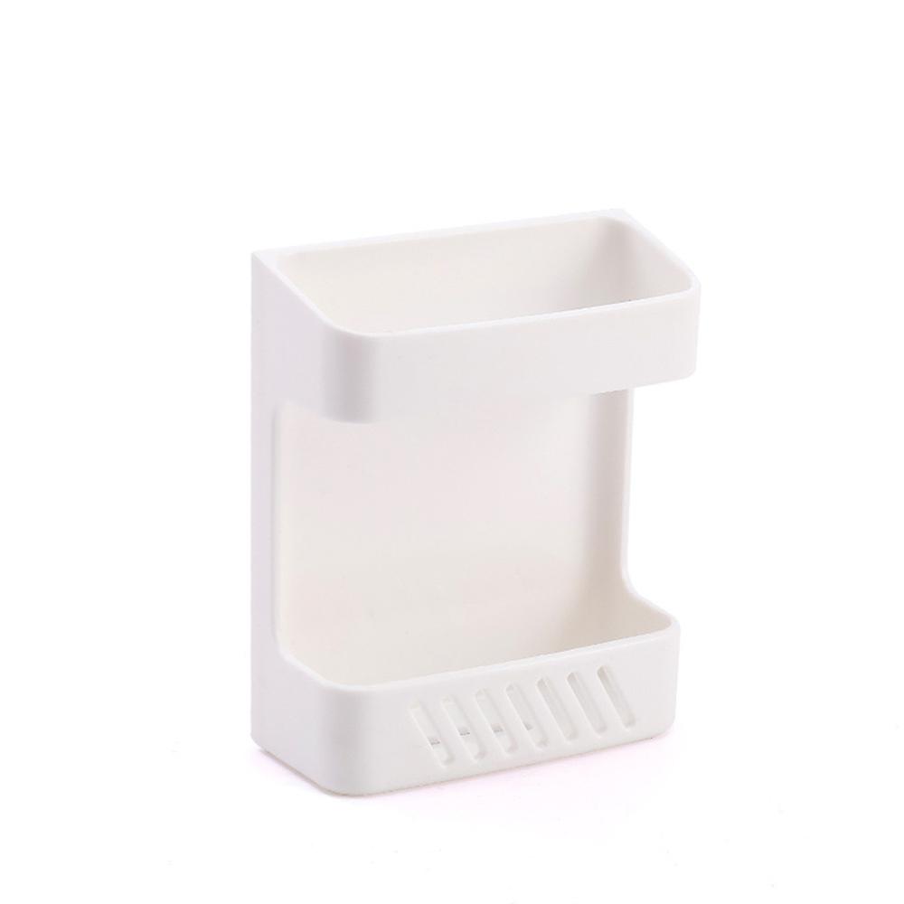 Wall Mount Remote Holder with Charging Hole Punch-Free Wall Storage Pocket