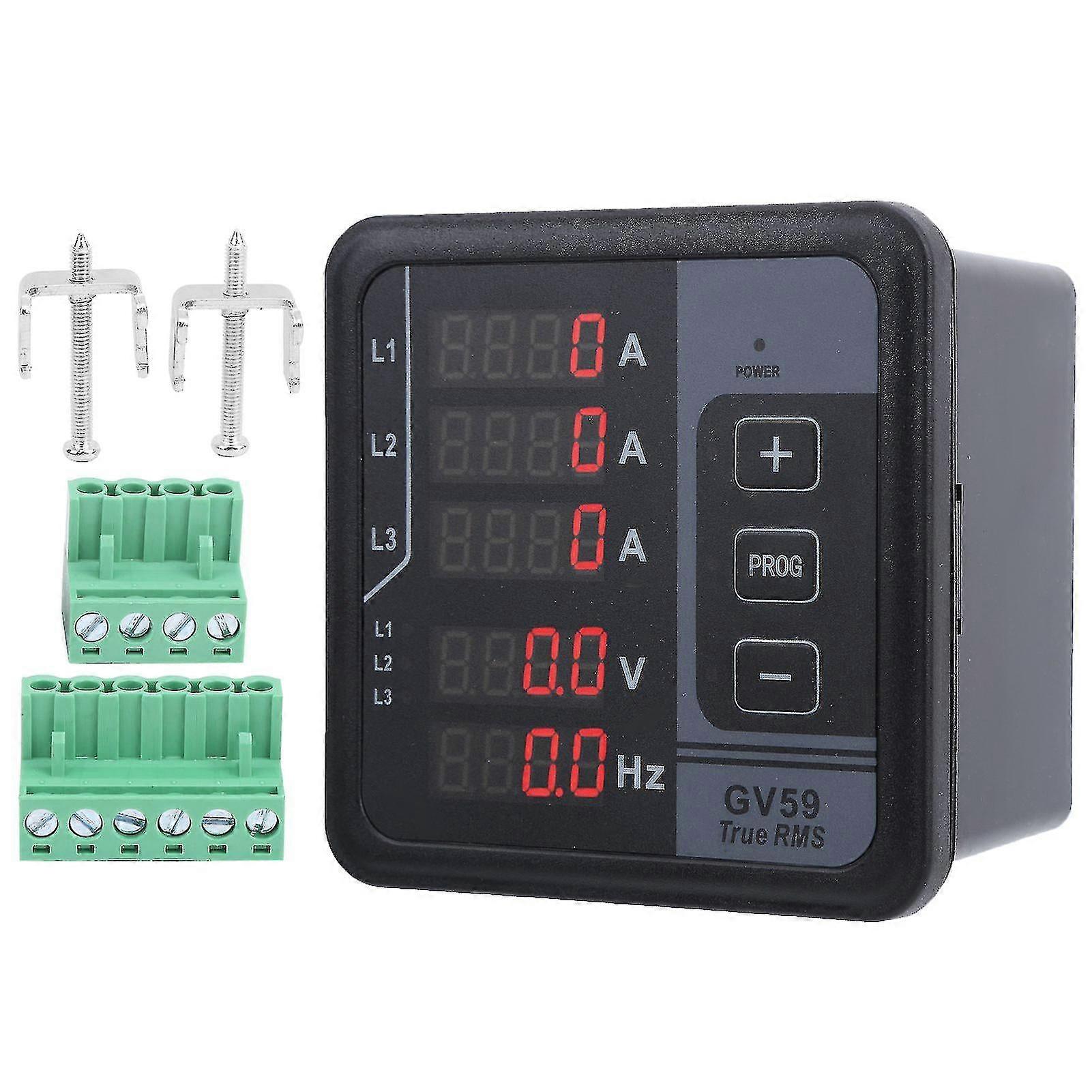 Digital multifunctional meter gv59 current and voltage gauge dc 165265v monitoring instrument