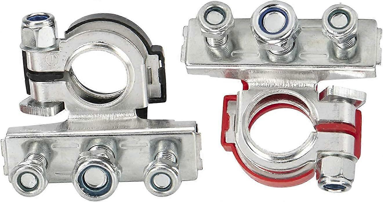 1 Pair Battery Terminal Connector, Car Battery Terminal Battery Head Battery Terminal, 12V 3 Way Leisure Battery Top Terminal, for Car, Caravan, Motor