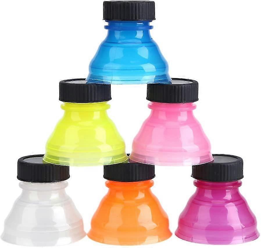 6pcs Reusable Useful Snap On Pop Can Bottle Caps For Cool Soda Drink Lid