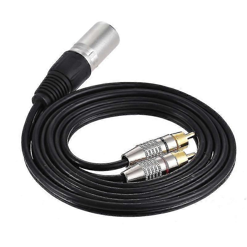 3m 1 Xlr إلى 2 Rca ذكر توصيل الصوت ستيريو كابل موصل Y سلك المقسم