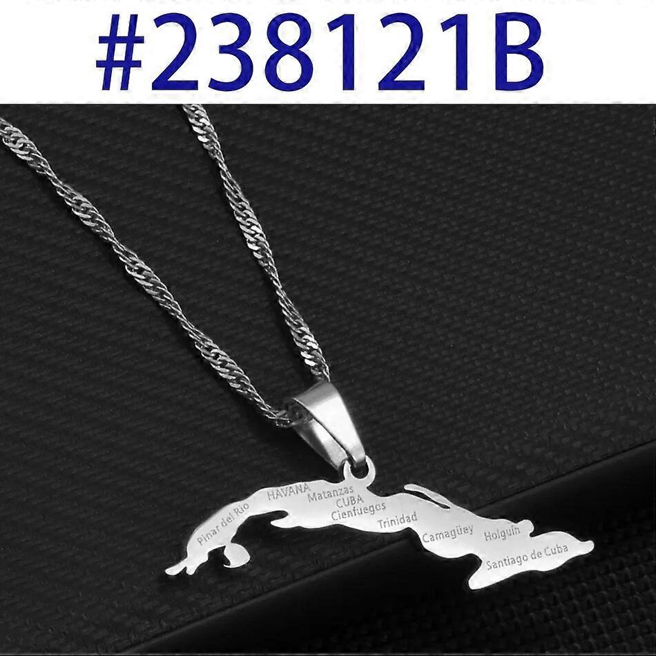 كوبا خريطة مع المدن القلائد النساء خريطة كوبا سحر قلادة مجوهرات كوبية 238121