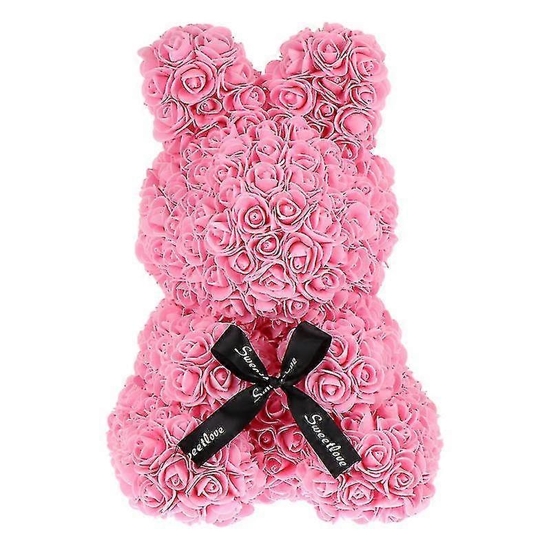 Rose Rabbit Ornament Unique Rabbit Desktop Decor Chic Desktop Rabbit Adornment