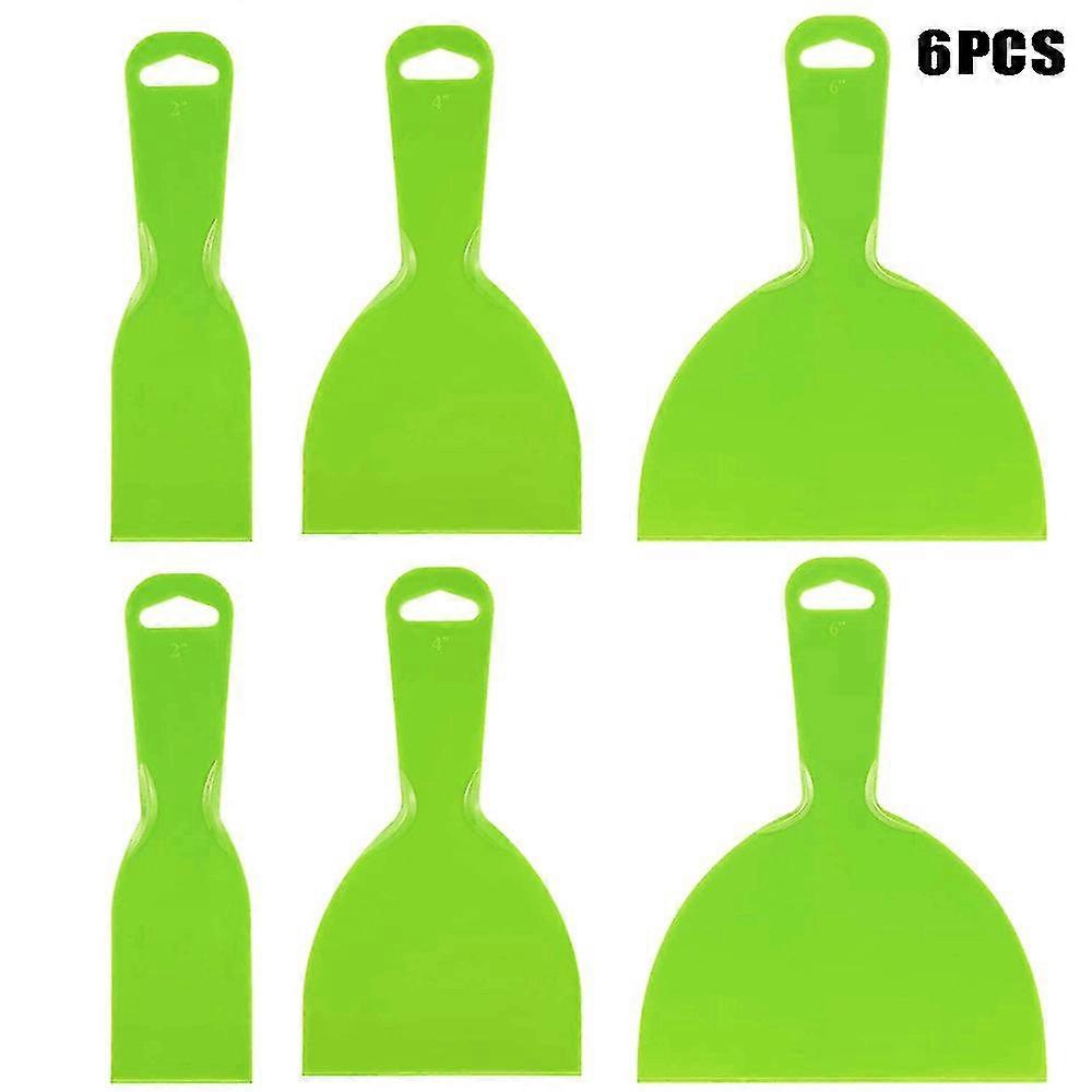 6pcs Set Wallpaper Scraper Plastic Spatula Putty Knives Wallpaper Stripper Plastering Tools For Walls