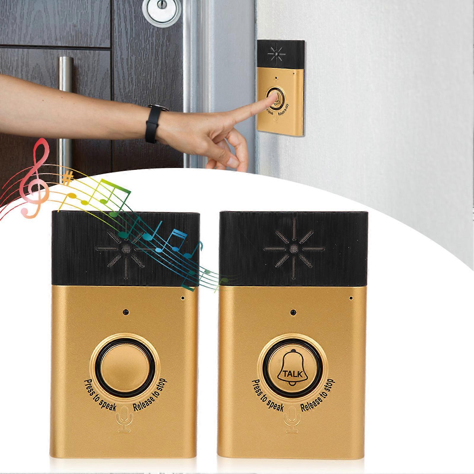 Wireless Intercom Doorbell Dual Voice Smart Bell 2Way Talk Home Security