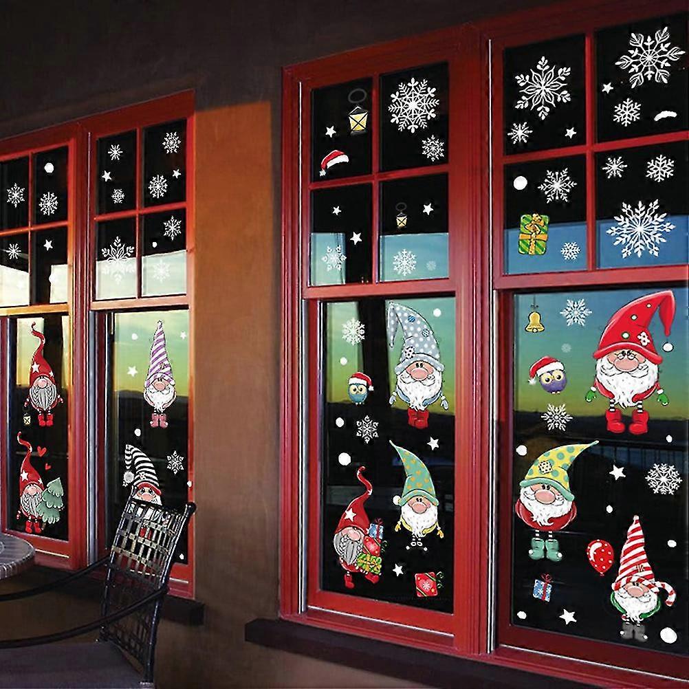 Christmas Static Window Sticker Set PVC Reusable Indoor Decor