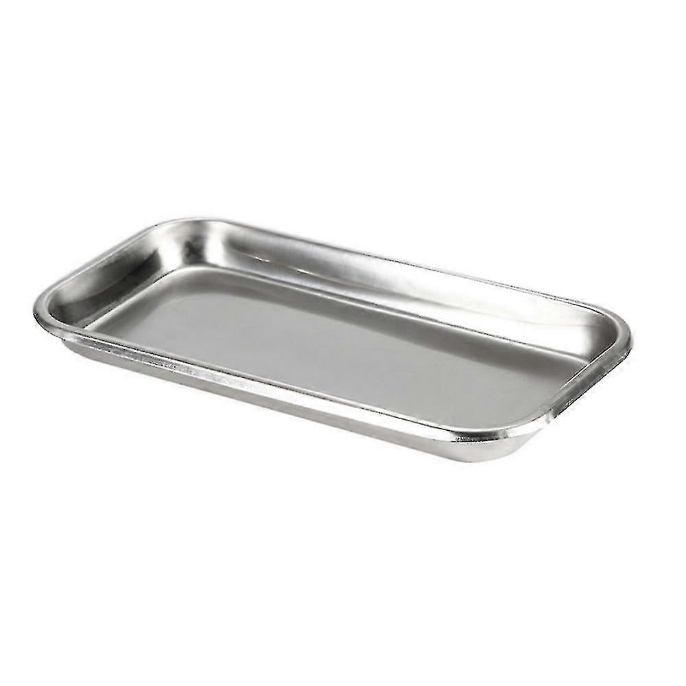 Yaju Stainless Steel Rectangular Small Laboratory Supplies Tray(3pcs, Silver)