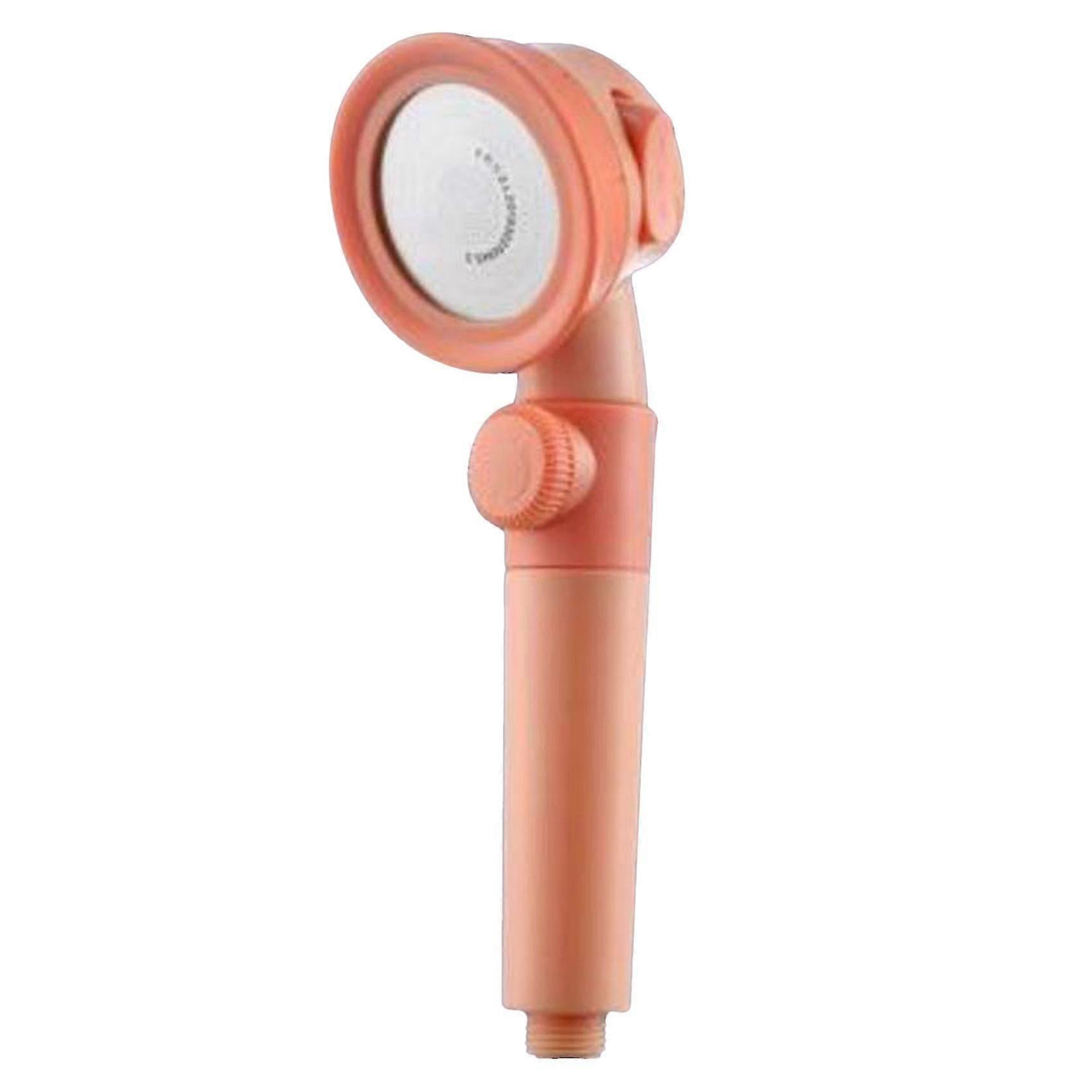 Pressure Shower Head With Switch On/off Button Bathroom(pink Orange)