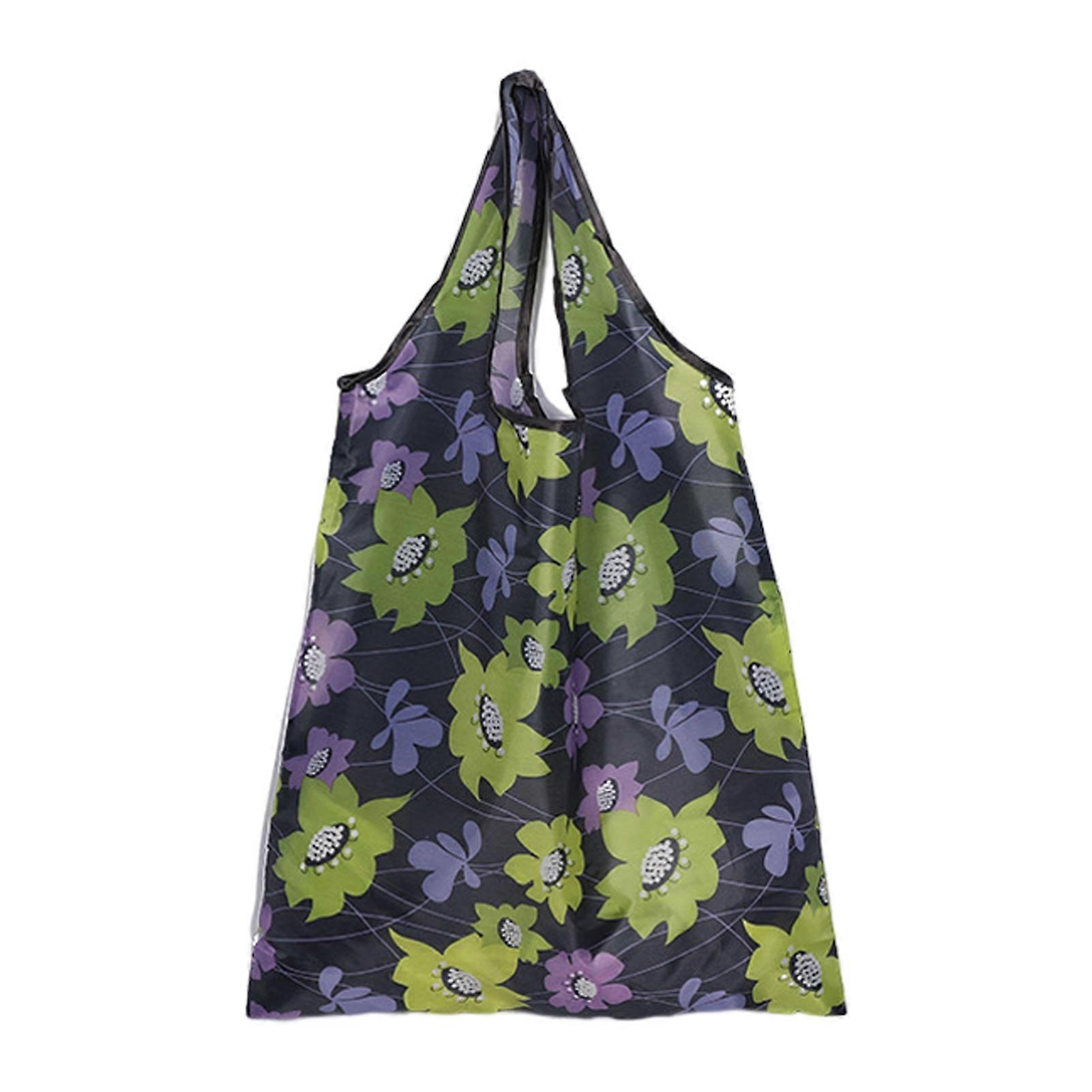 Shopping Bag Large Capacity Tote Bag Durable Reusable Shopping Handbag Foldable Storage Pouch with Hook Fashion Accessory for Women KAESI