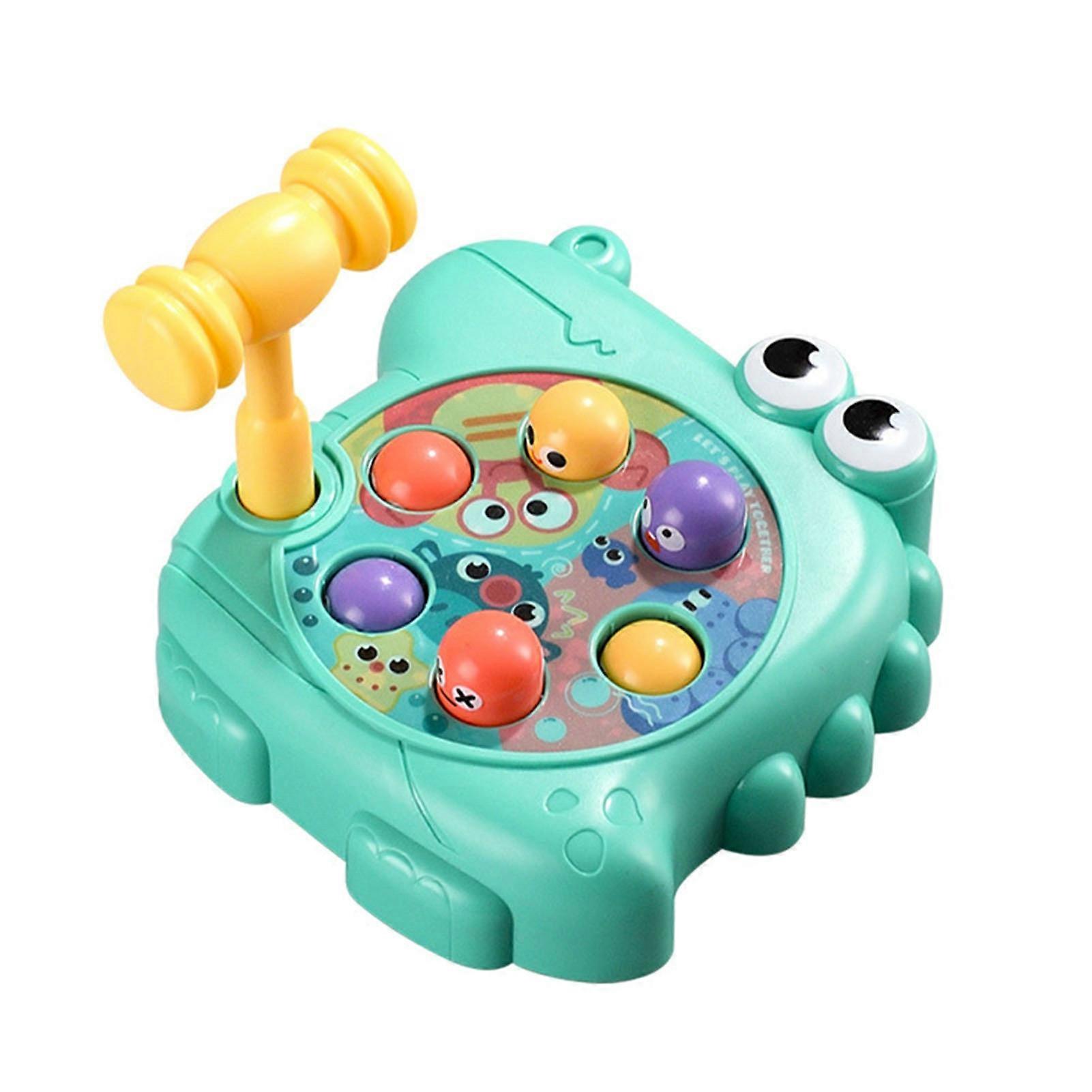 Whack-A-Mole Toy Colorful Lovely Cartoon Gopher Parent-child Interactive Hand-eye Coordination Table Game Baby Boys Girls Sensory Hammer Knock Toy Bab