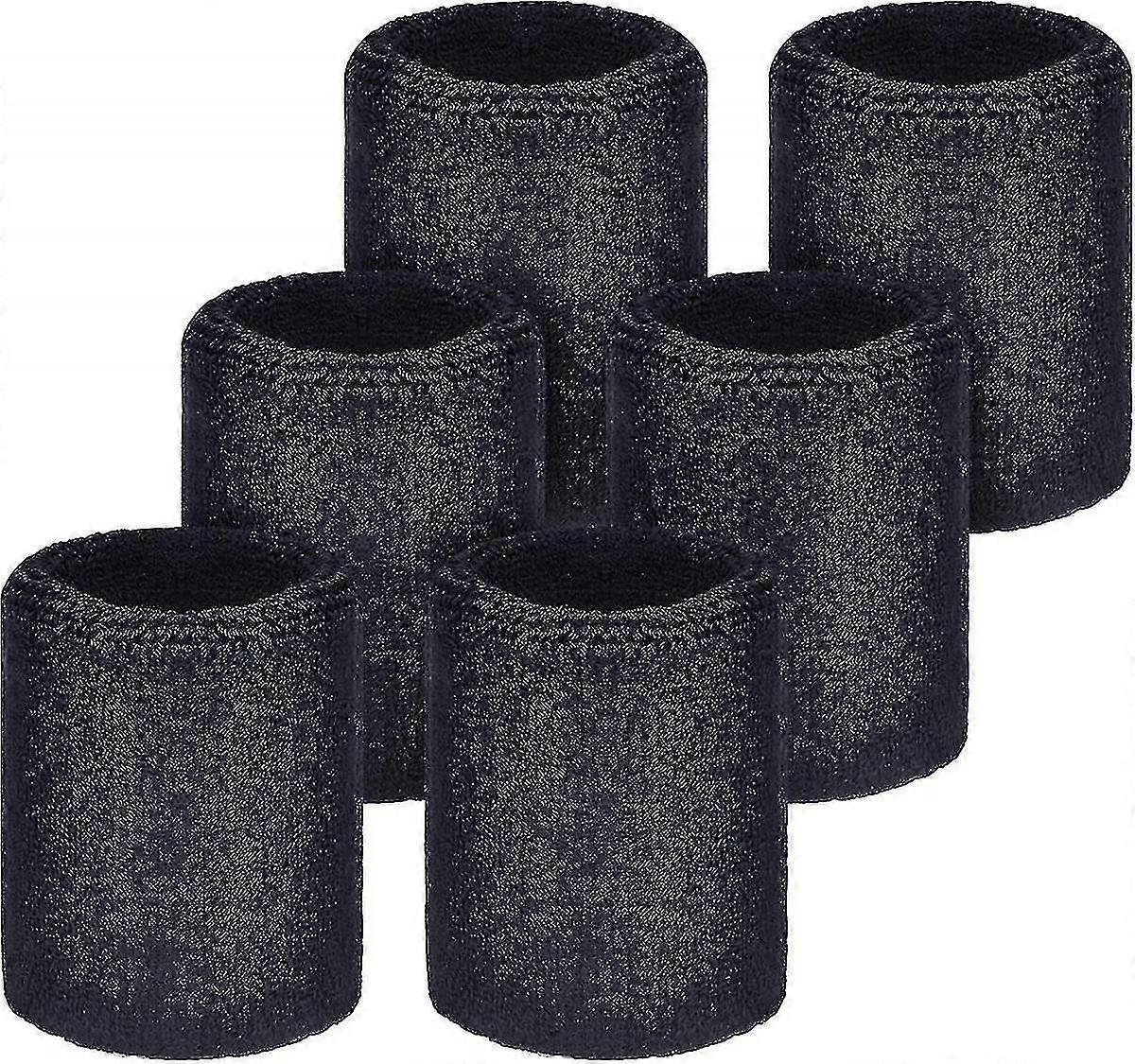 6 απορροφητικά Sweatbands Sweatbands Tennis Wrist Bands πακέτων για το τρέξιμο αθλητικών αθλημάτων καλαθοσφαίρισης ποδοσφαίρου και