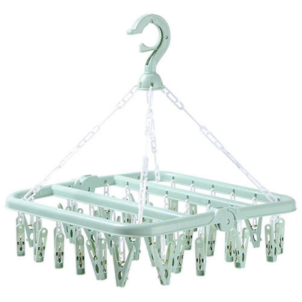 Plastic Drying Rack With 32 Clips Windproof Socks Multi-purpose Drying Rack