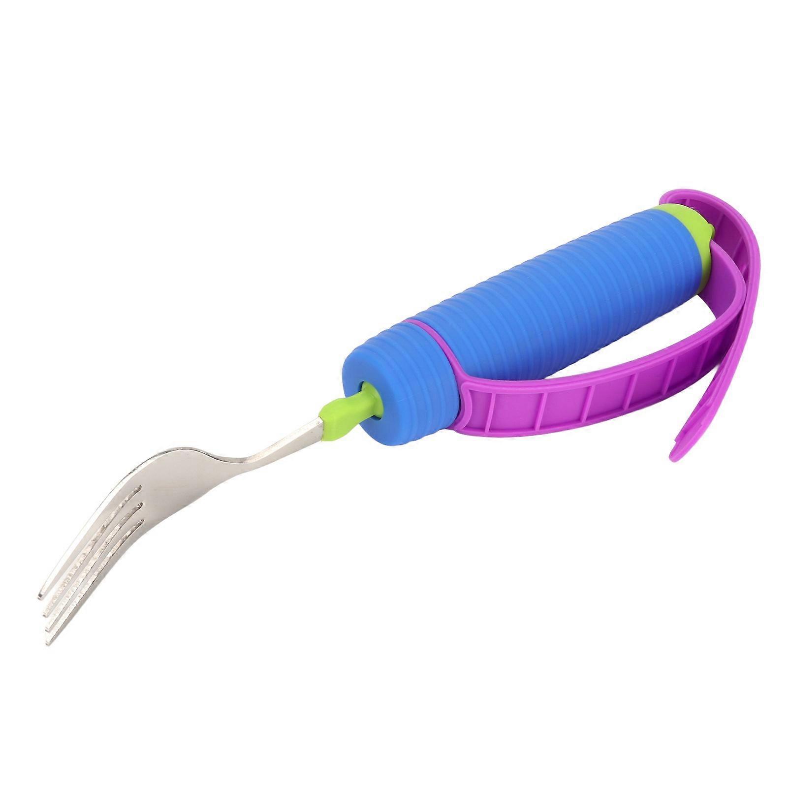 Adaptive Utensil 360 Degree Rotatable Stainless Steel Adjustable Weighted Parkinsons Fork for Elderly