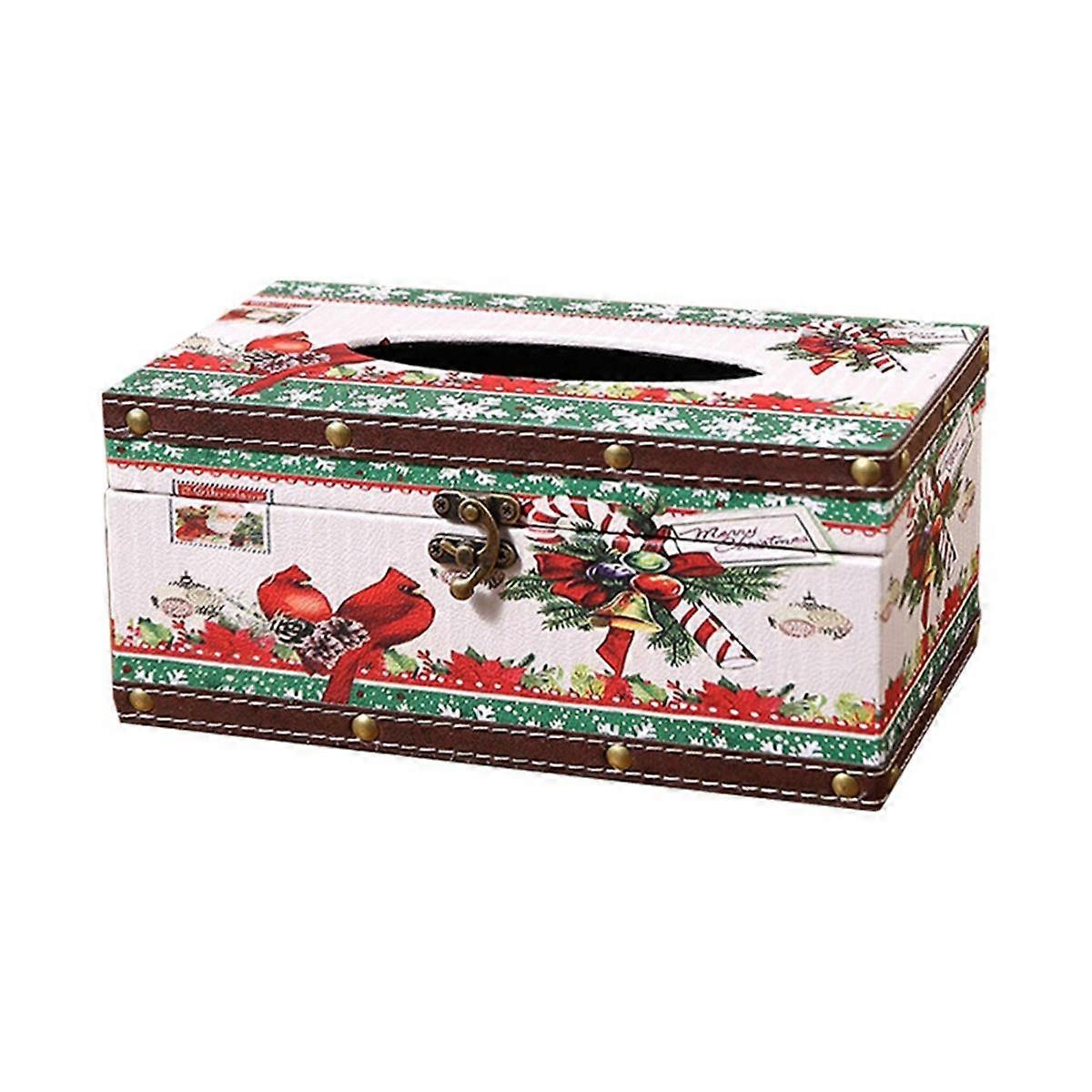 Christmas Tissue Box Home Indoor Dining Table Living Room Coffee Table Desktop Paper Box Tissue Tub