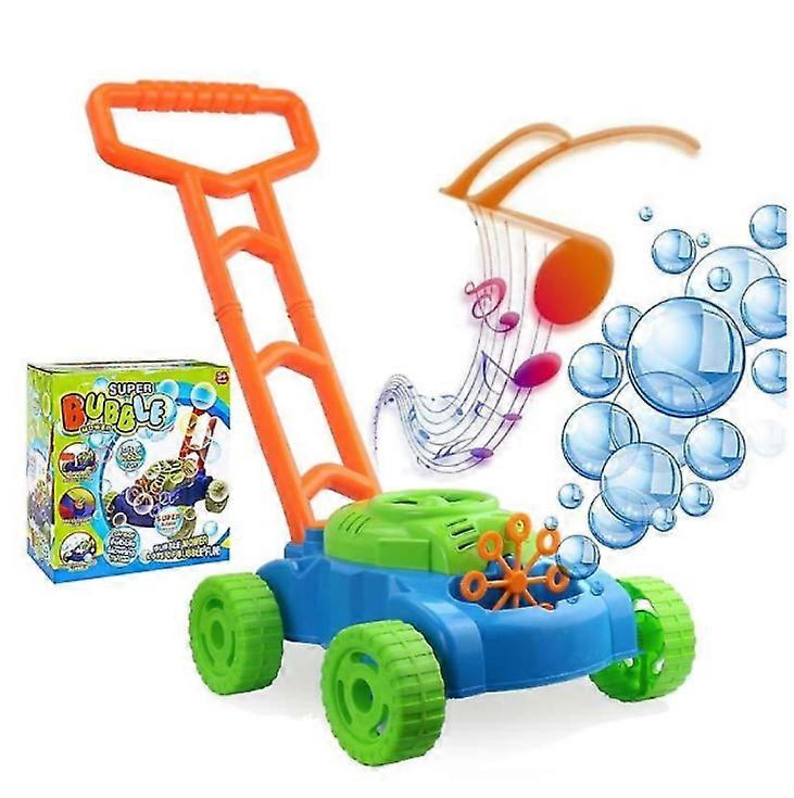 Children's electronic hand push bubble car toy outdoor boy stroller