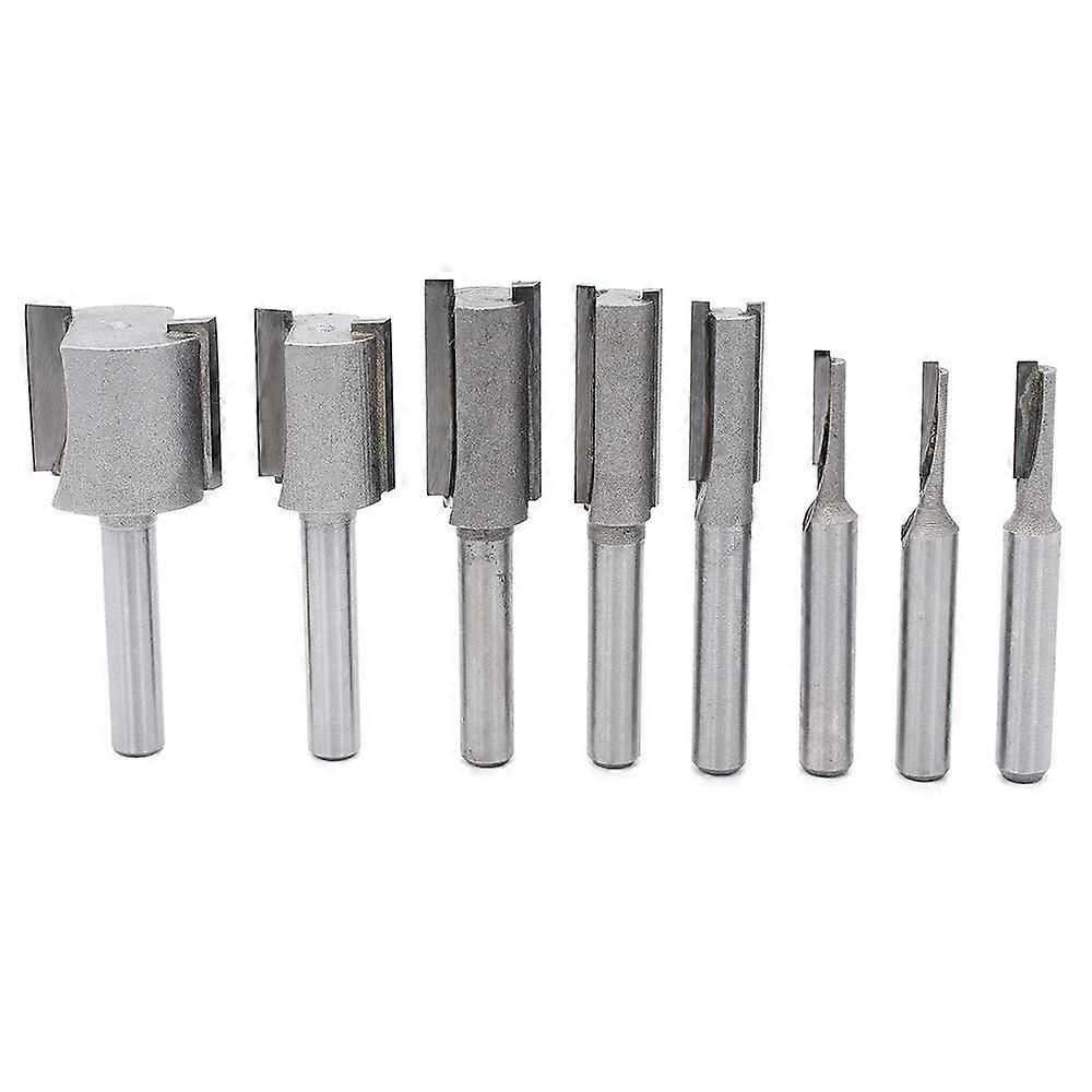 8Pcs Router Bits Straight Shank