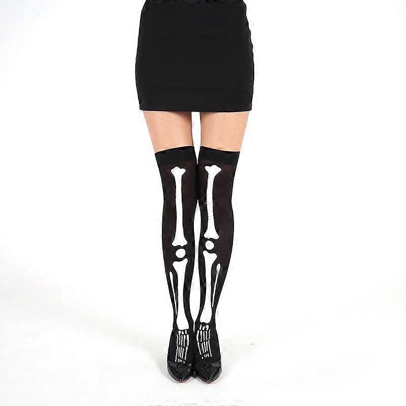 Spot Halloween black and white plaid socks striped piano pattern cosplay visual dislocation socks