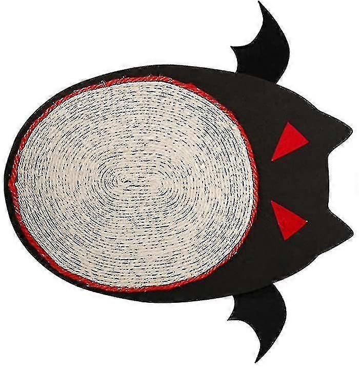 Cat Scratching Post Toy, Halloween Bat Shaped Mat-black Red