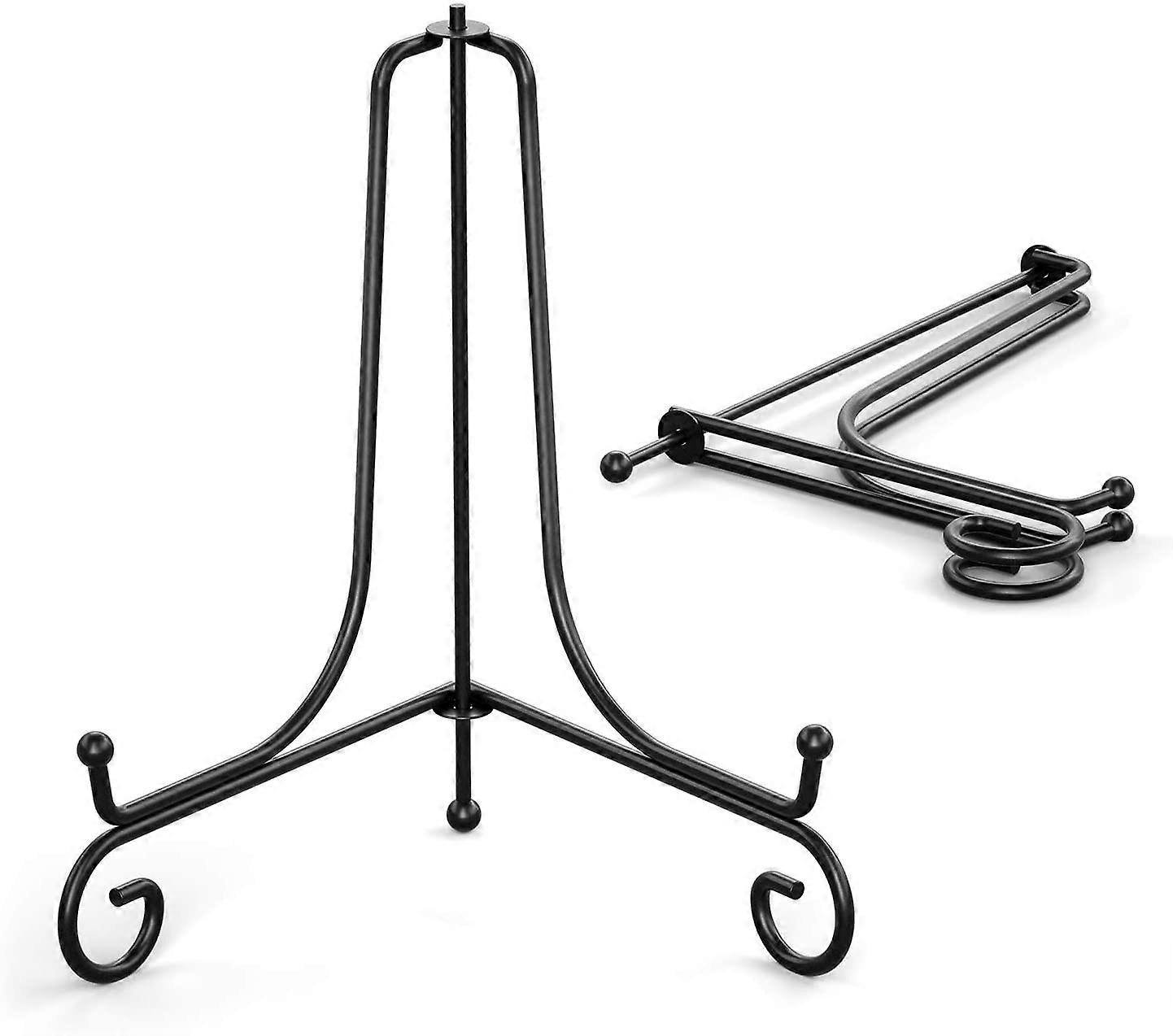 Board Shelf for Display - 6" Board Shelf Display + Metal Easel Stand for Photo Frames, Decorative Boards, Books, Photos, Collectibles (Pack of 2)