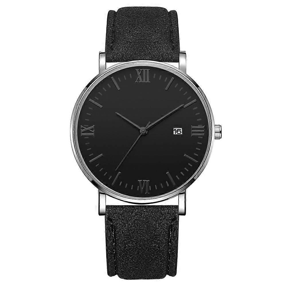 Decoración de mano de reloj de cuarzo con correa de cuero PU de estilo simple de moda (# 11)