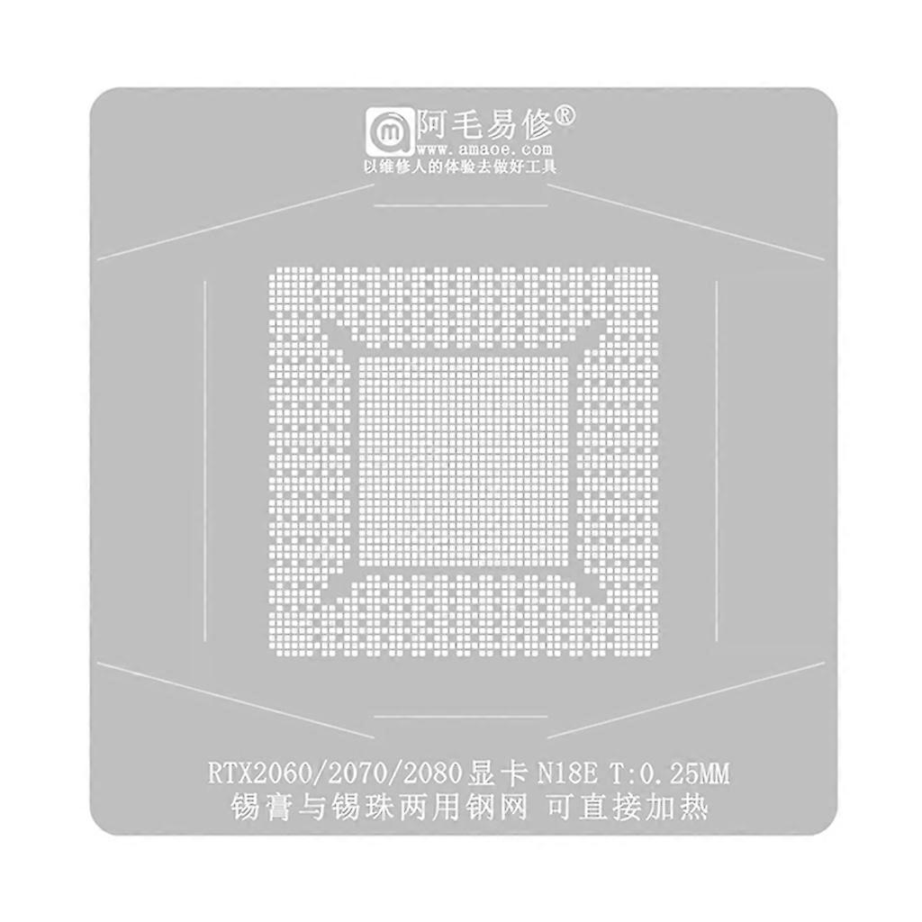 CPU Reballing Stencil For RTX2080 IC Chip Planting Tin Template Fixture Mesh