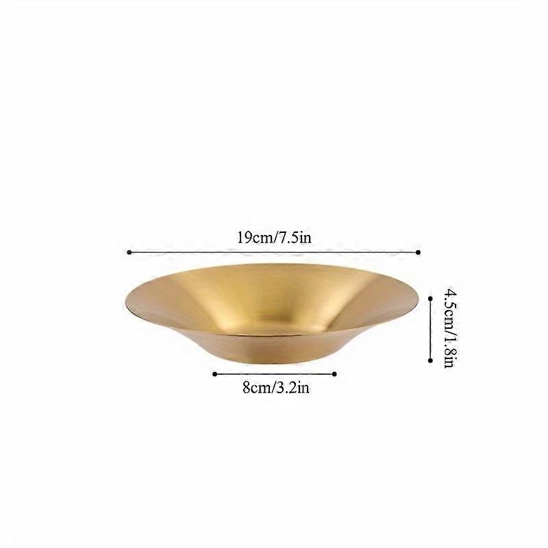 1pc, Deep Golden Stainless Steel Pasta Plate and Salad Bowl Set - Perfect for Dinner, Salad, and More - Durable and Easy to Clean - Ideal for Home Kit