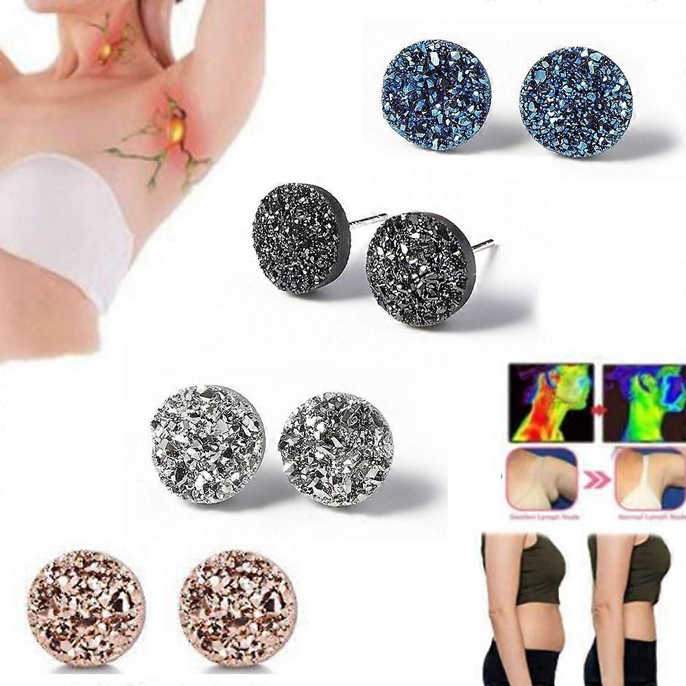 עגילי טיפול עגילי גרמניום Magnetherapy עגילי ניקוז לימפטיים